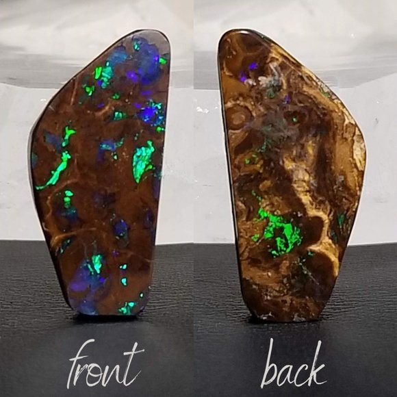 Australian Koroit Opal * 20.15 x 9.08 x 3.62mm * boulder opal cab * SKO4B2 - Picture 4 of 11